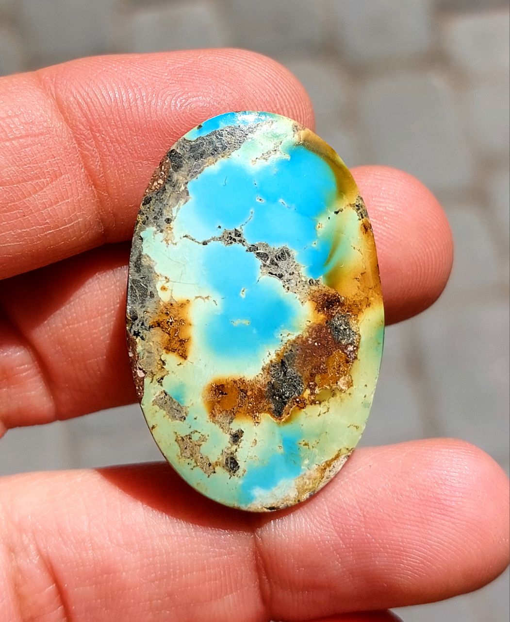 سنگ فیروزه نیشابوری معدنی و طبیعی